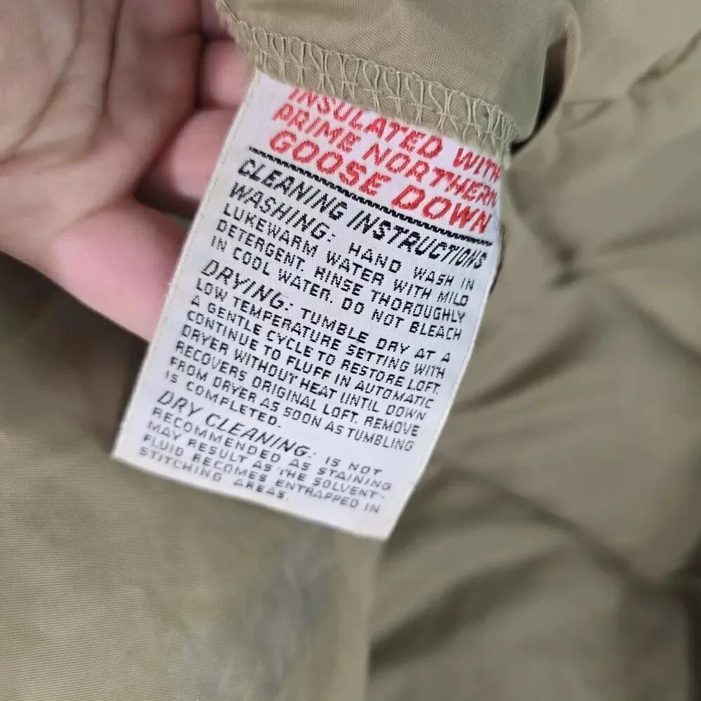 Camo Down Puffer Vest Mens Large Vintage Duck Snap Button 4 Color Goose Green